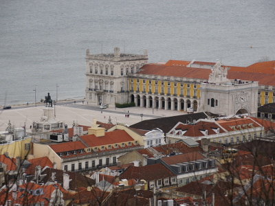Lissabon - Blick auf den Handelsplatz